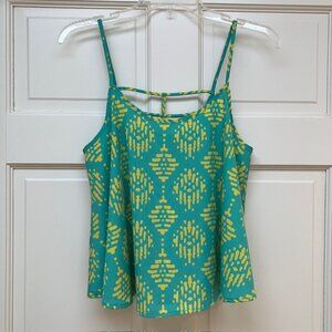 Soprano (from Nordstrom) yellow and Mint green crop spaghetti strap top M